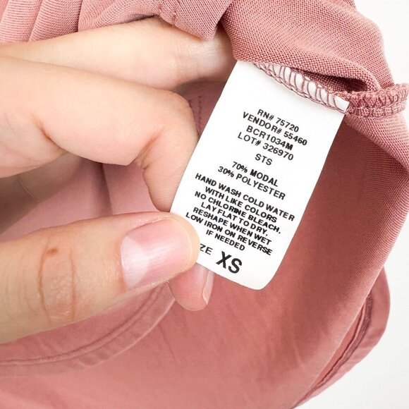 BKE CORE Womens XS Pink Scoop Neck Modal Top Oversized Super Soft - Picture 5 of 5